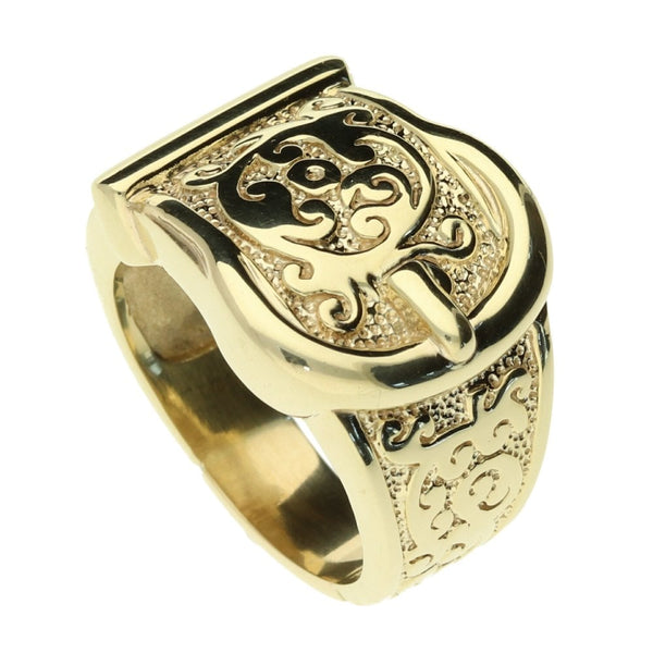 9ct Yellow Gold Buckle Ring - 16.1g