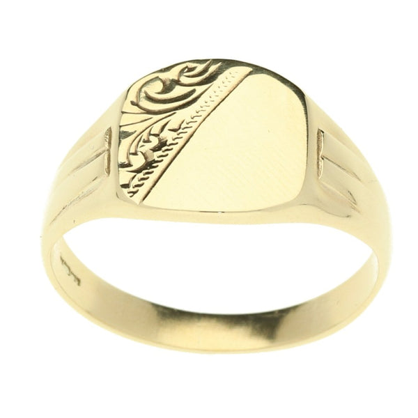 9ct Yellow Gold Gents Signet Ring - 4.8g
