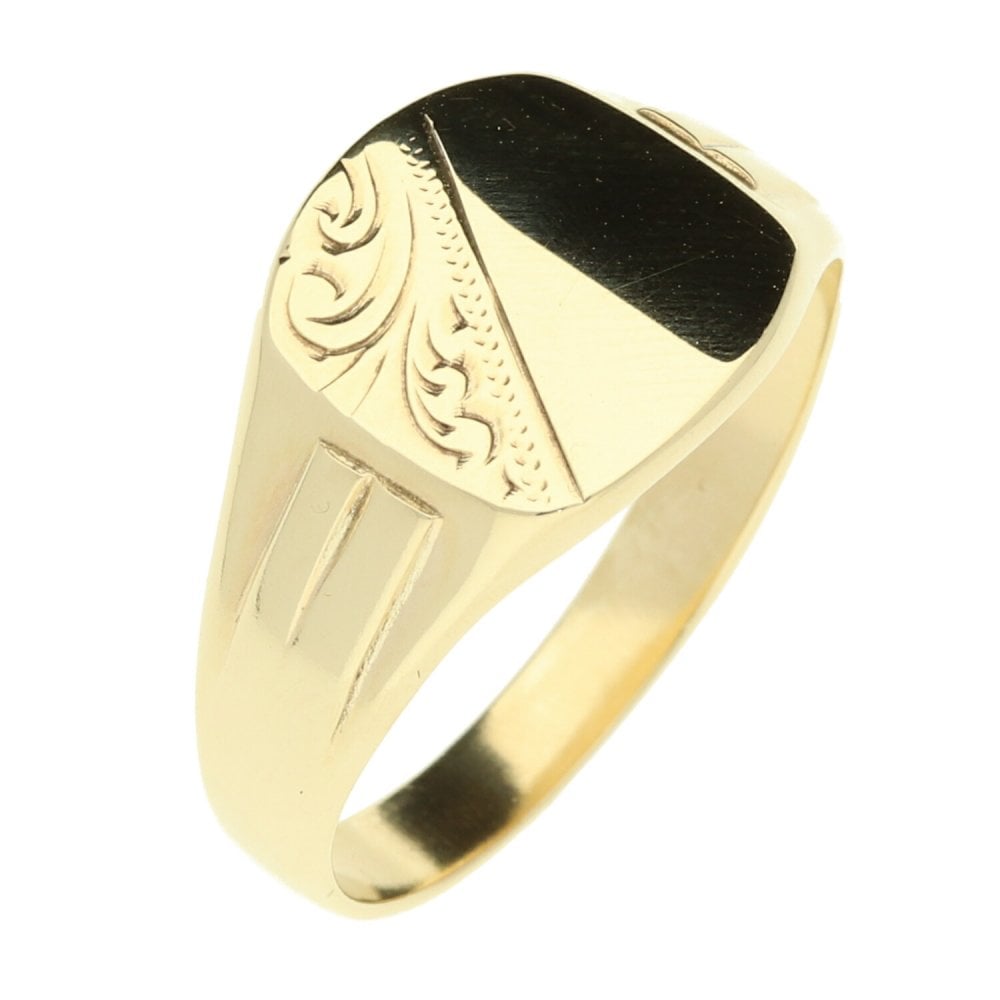 9ct Yellow Gold Gents Signet Ring - 4.8g