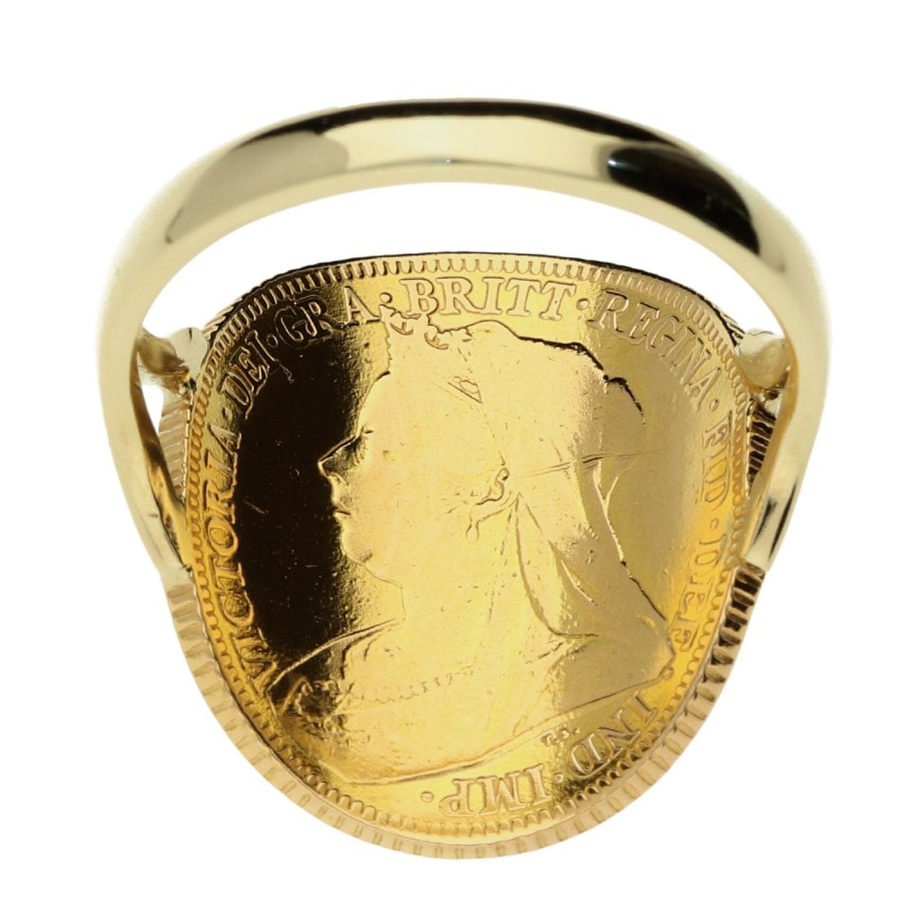 1900 Bent Over Full-Sovereign Ring - 9.6g