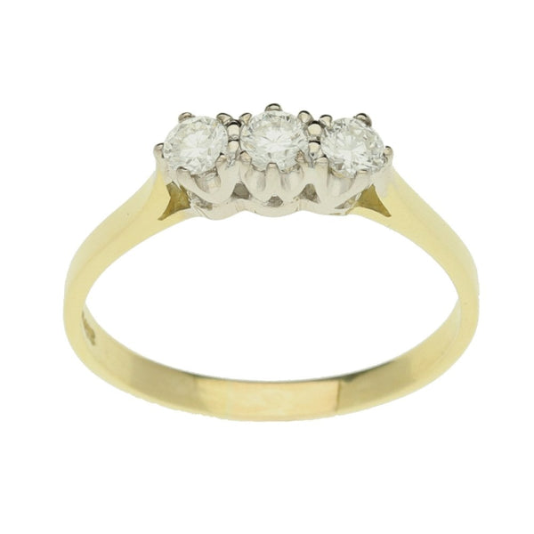 18ct Yellow Gold 0.45ct 3 Stone Diamond Ring