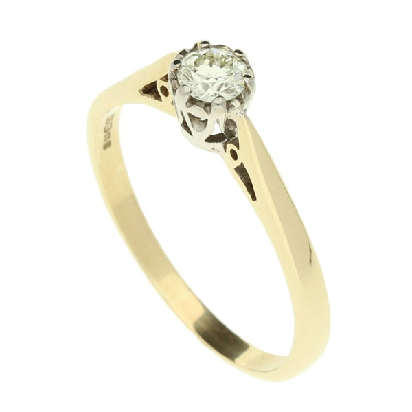 9ct Yellow Gold 0.25ct Diamond Engagement Ring