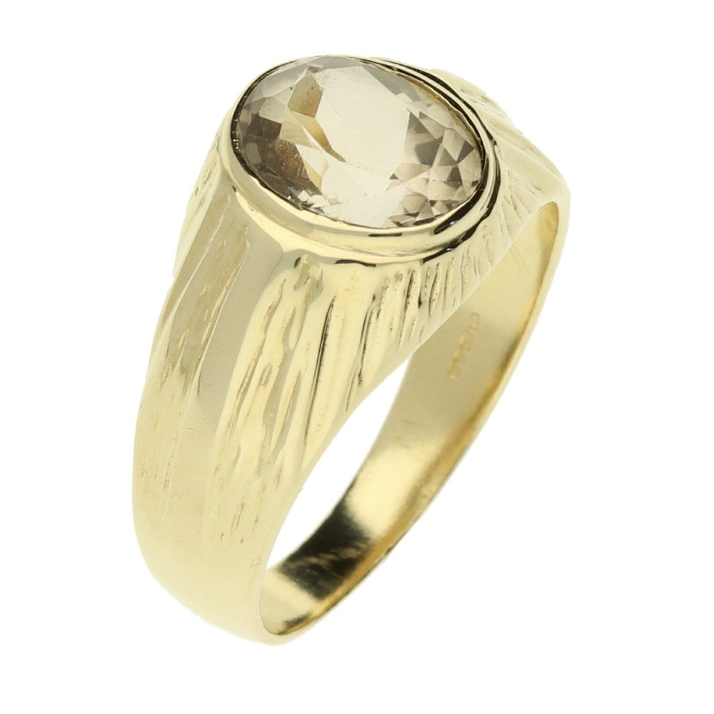 9ct Yellow Gold Gents Ring - 5.6g