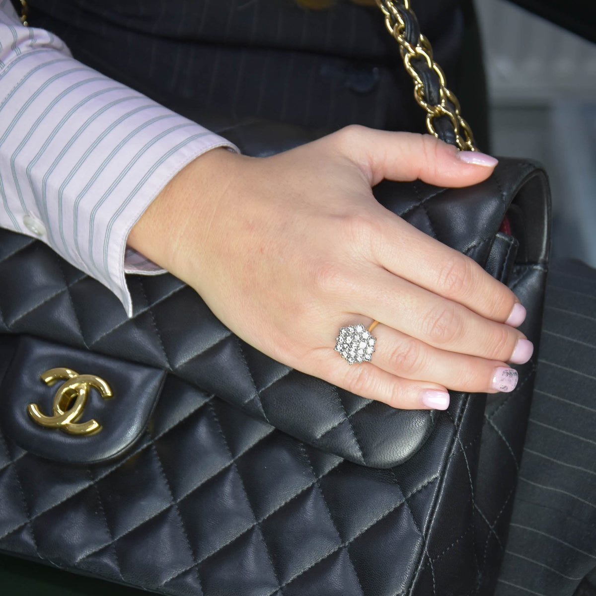 18ct Yellow Gold 2.09ct Diamond Cluster Ring