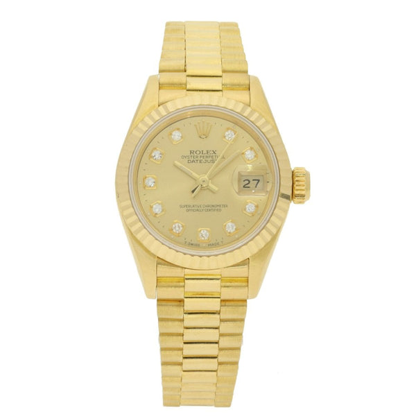 Datejust 69178 - Ladies Gold Watch - Diamond Dial - 1996