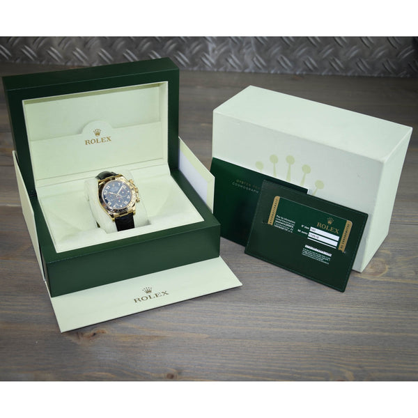 Daytona 116518 - Gents Gold Watch - Leather Strap - 2010