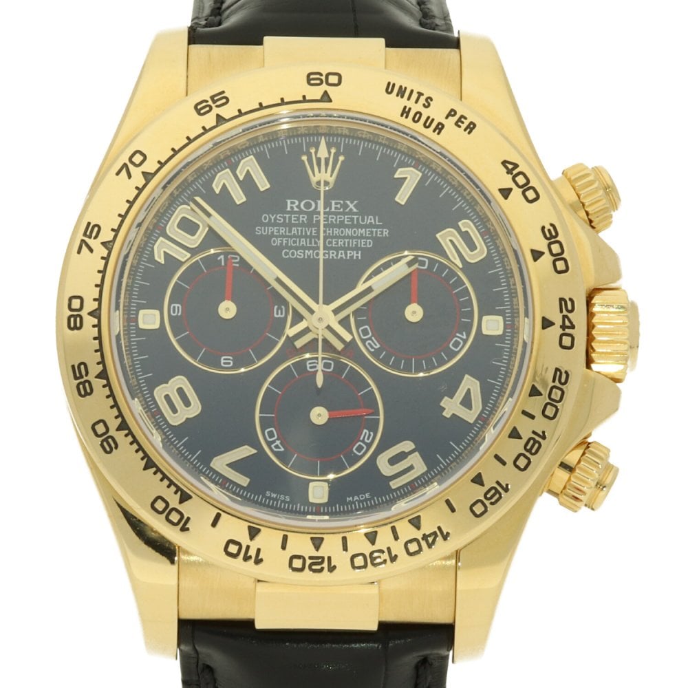 Daytona 116518 - Gents Gold Watch - Leather Strap - 2010