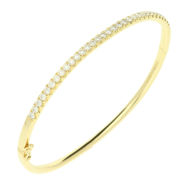 18ct Yellow Gold Diamond Bangle - 1.32ct