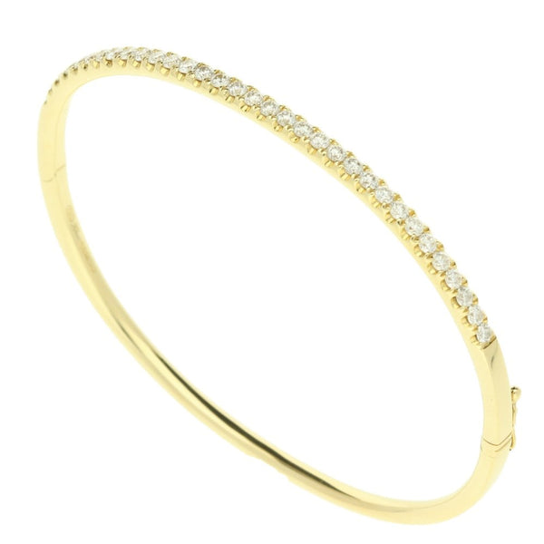 18ct Yellow Gold Diamond Bangle - 1.32ct