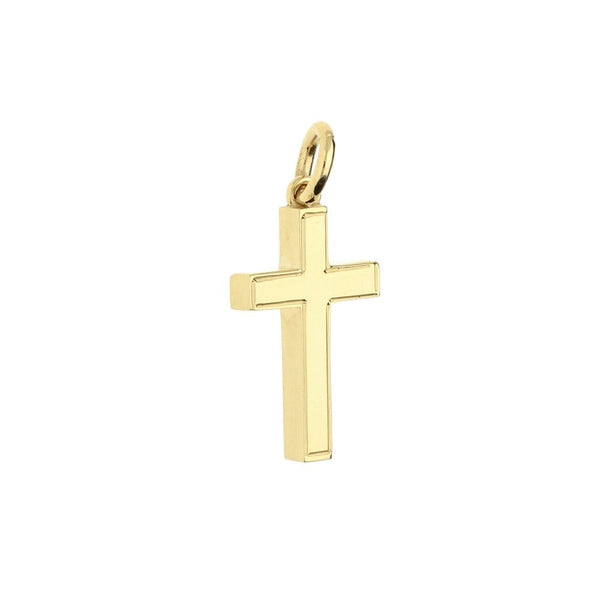 Medium 9ct Yellow Gold Framed Edge Cross - 3.0g