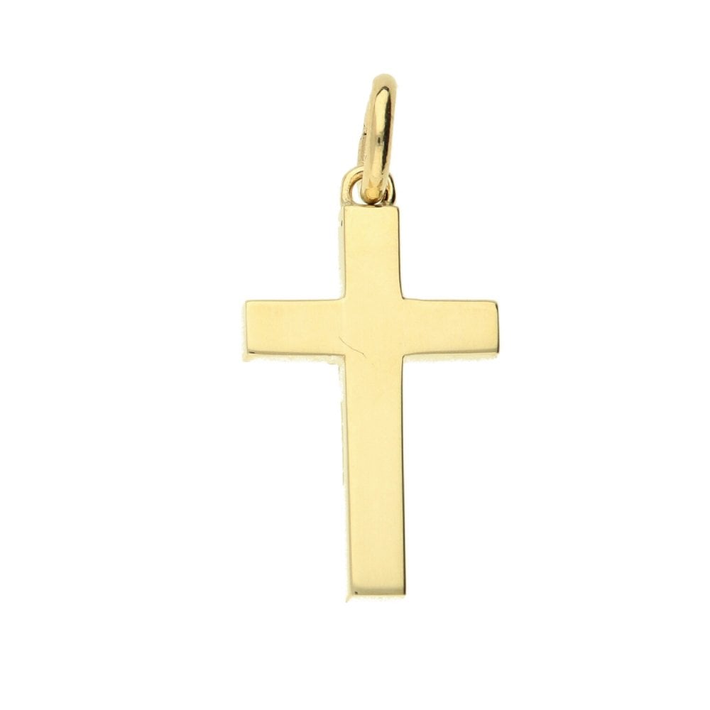 Medium 9ct Yellow Gold Framed Edge Cross - 3.0g