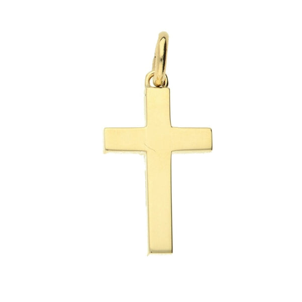 Medium 9ct Yellow Gold Framed Edge Cross - 3.0g
