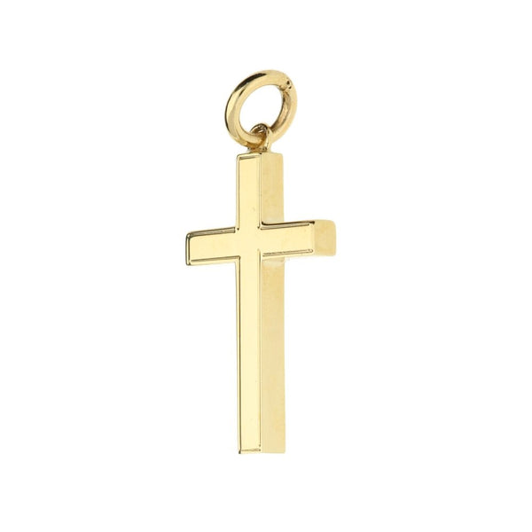 Medium 9ct Yellow Gold Framed Edge Cross - 3.7g