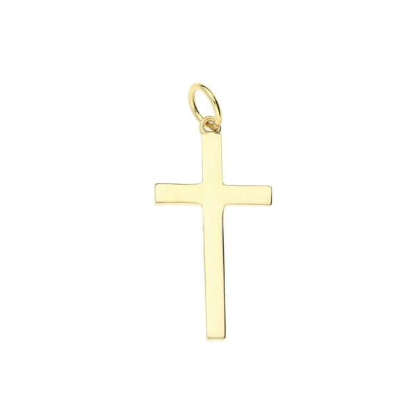 Medium 9ct Yellow Gold Scroll Patterned Cross - 1.4g