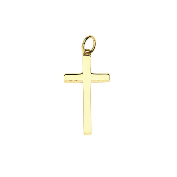 Medium 9ct Yellow Gold Scroll Patterned Cross - 2.4g