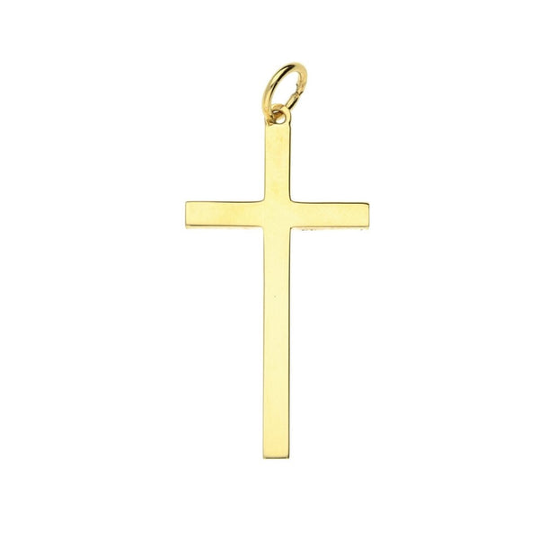 Medium 9ct Yellow Gold Scroll Patterned Cross - 1.6g