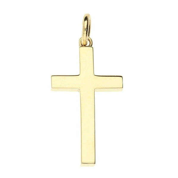 Medium 9ct Yellow Gold Patterned Cross - 3.7g