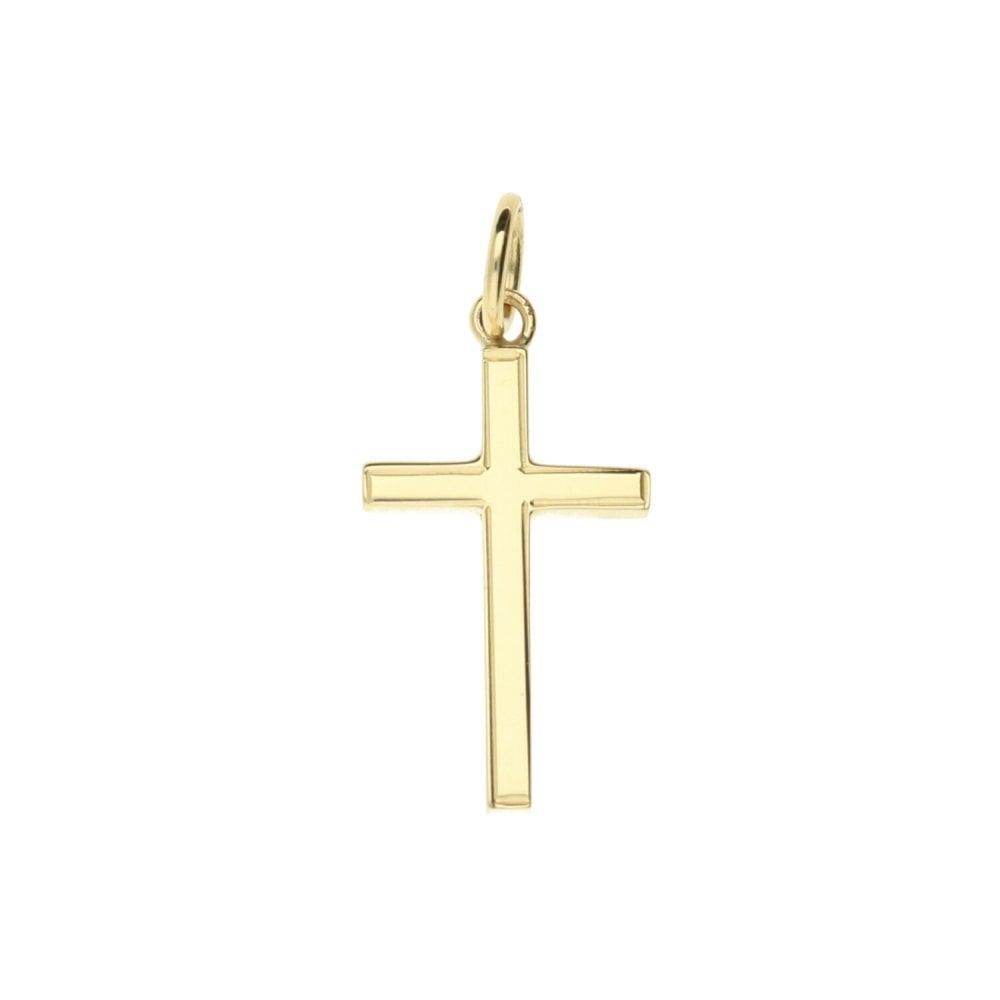 Small 9ct Yellow Gold Framed Edge Cross - 1.3g