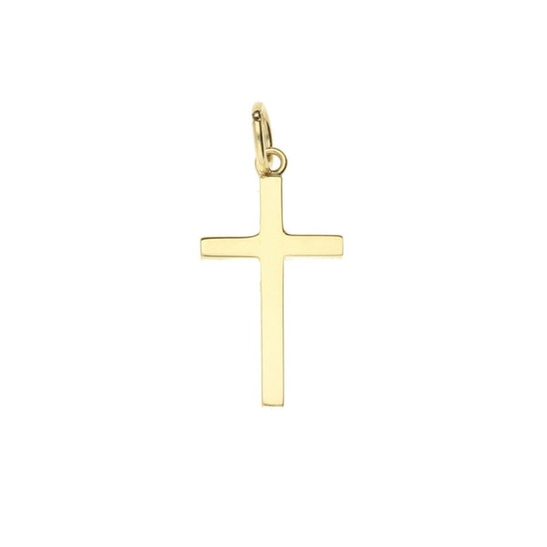 Small 9ct Yellow Gold Framed Edge Cross - 1.3g