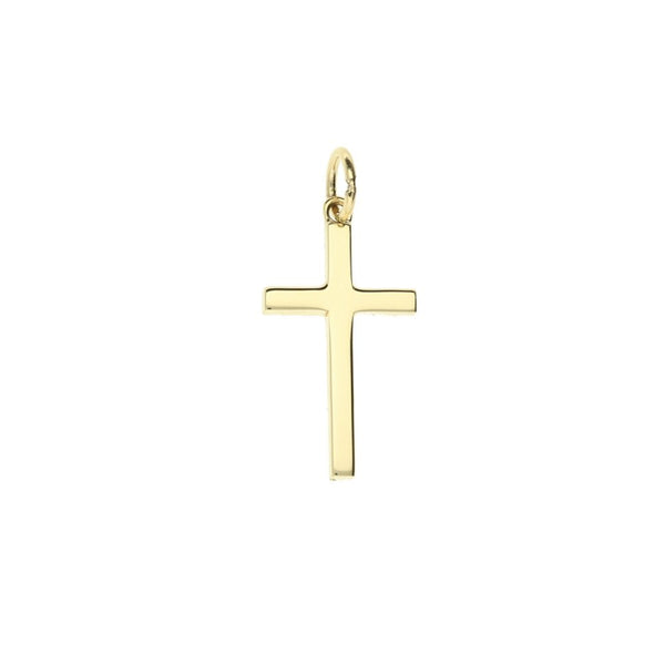 Small 9ct Yellow Gold Patterned Cross - 1.3g