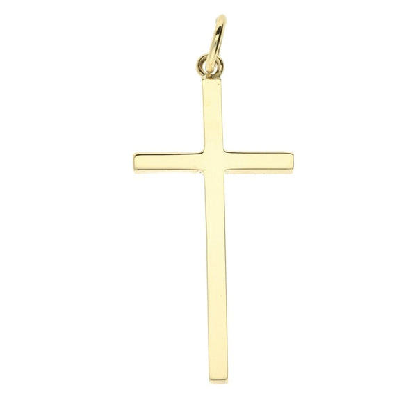 Large 9ct Yellow Gold Patterned Cross - 2.0g