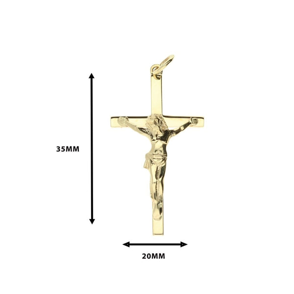Medium 9ct Yellow Gold Crucifix - 3.0g