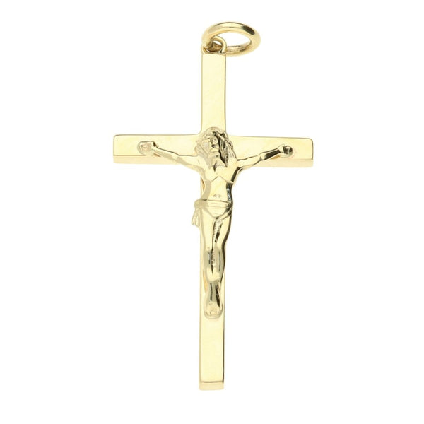 Large 9ct Yellow Gold Crucifix - 6.7g