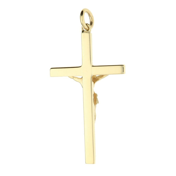 Large 9ct Yellow Gold Crucifix - 6.7g