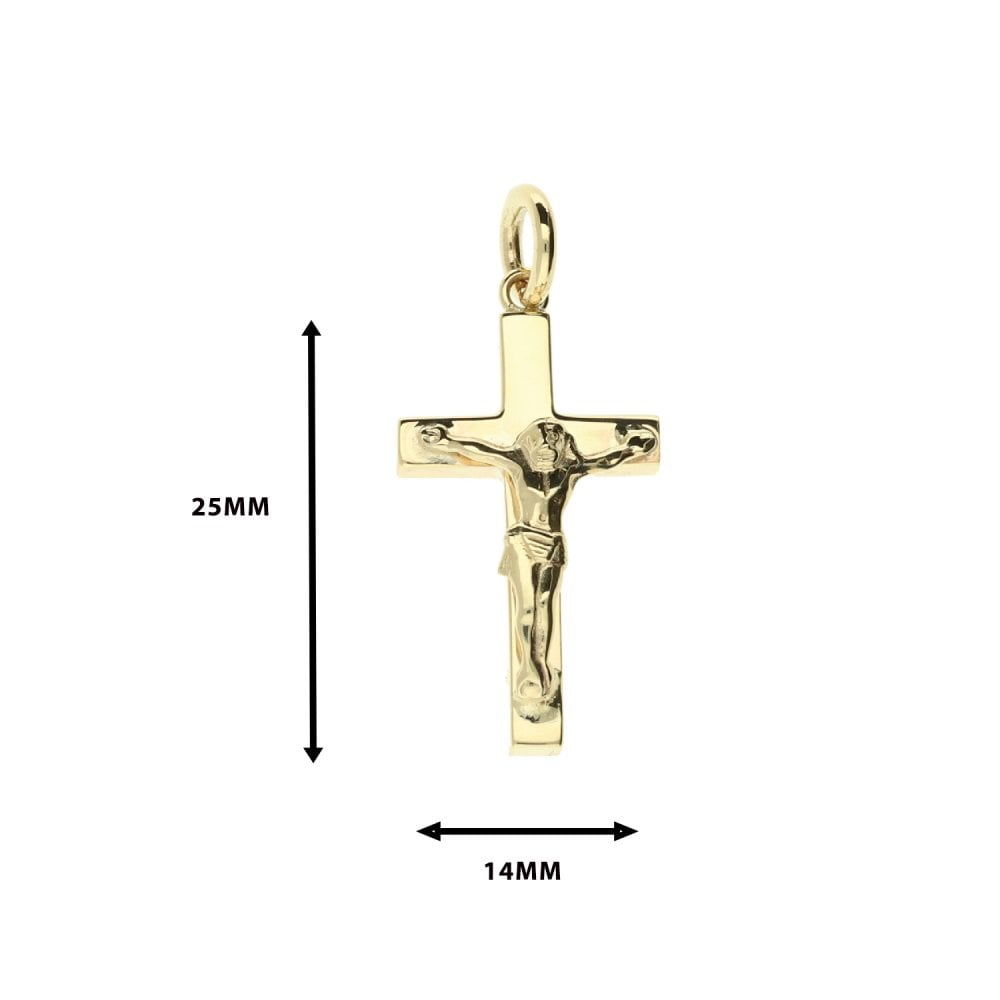 Small 9ct Yellow-Gold Crucifix - 4.3g
