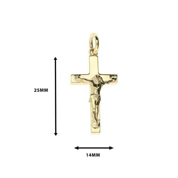 Small 9ct Yellow-Gold Crucifix - 4.3g