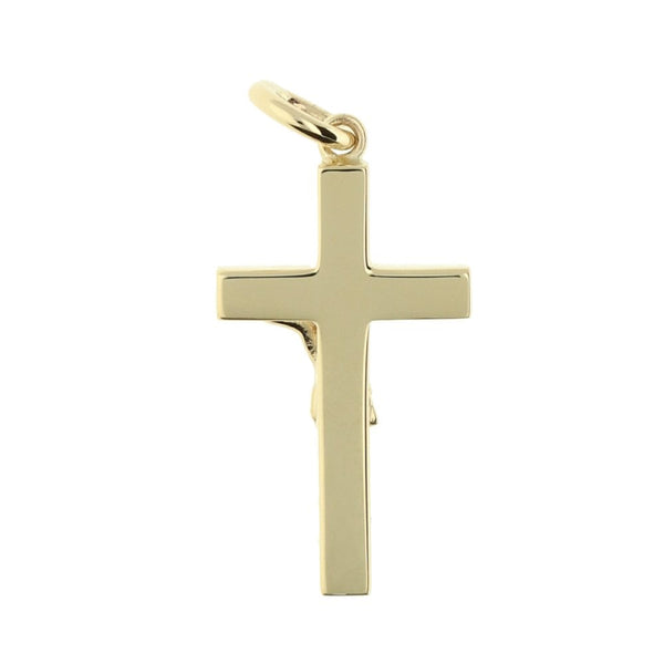 Small 9ct Yellow-Gold Crucifix - 4.3g