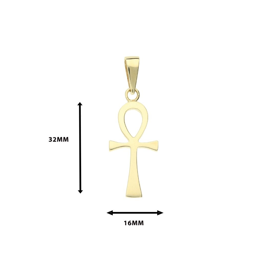 Medium 9ct Yellow Gold Ankh Cross - 5.2g
