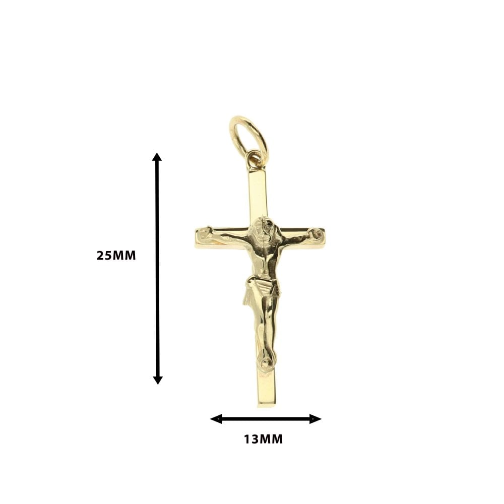 Small 9ct Yellow Gold Crucifix - 2.2g
