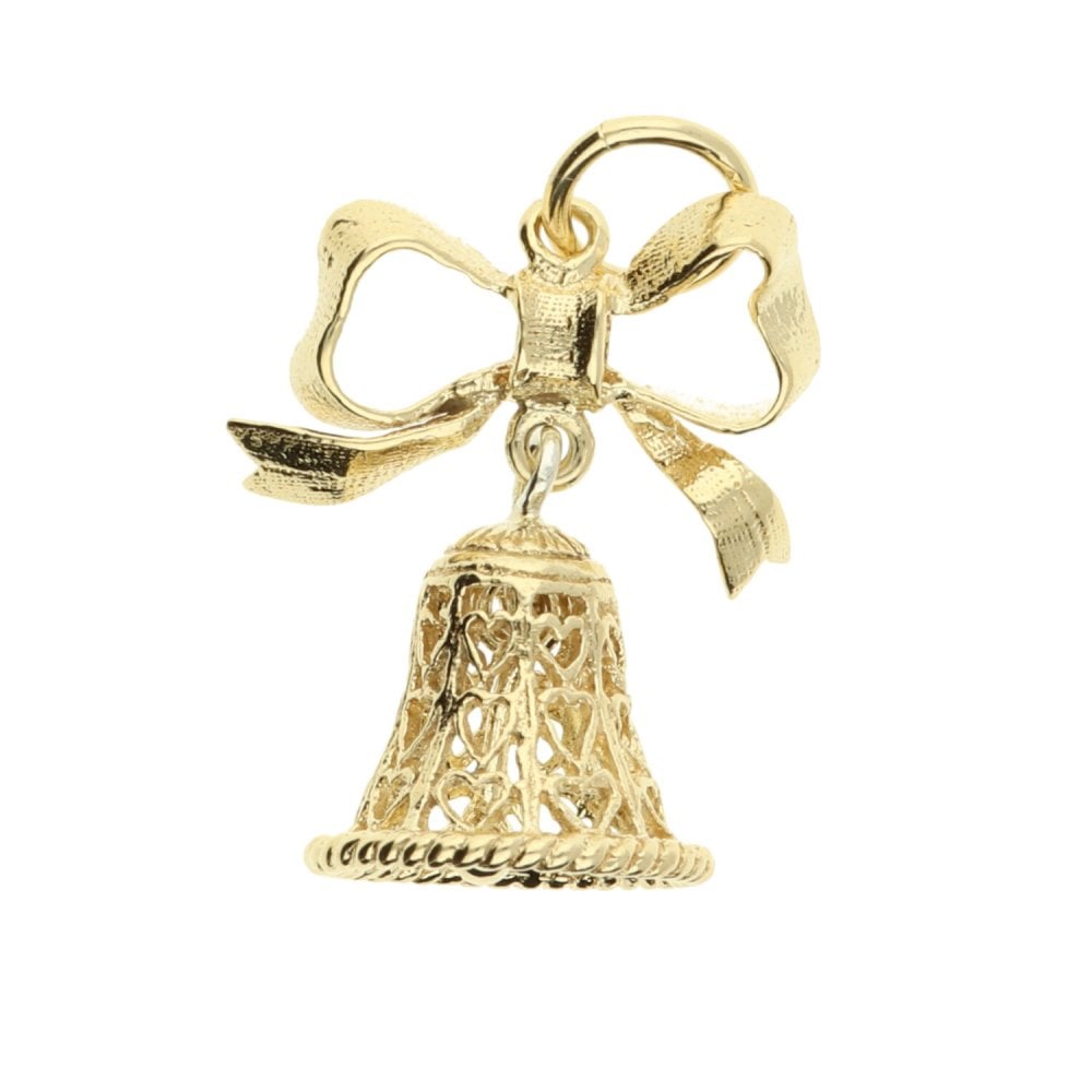 9ct Yellow Gold Wedding Bell Charm - 3.0g