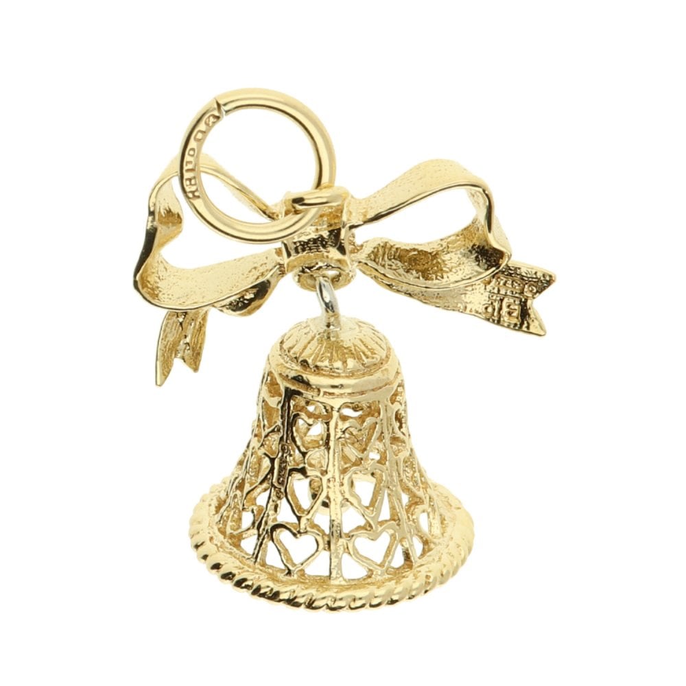9ct Yellow Gold Wedding Bell Charm - 3.0g