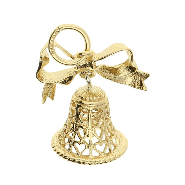 9ct Yellow Gold Wedding Bell Charm - 3.0g