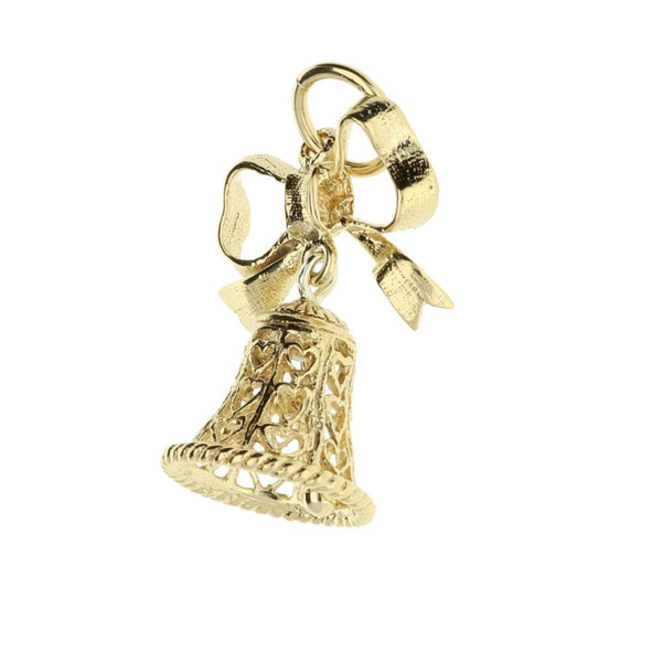 9ct Yellow Gold Wedding Bell Charm - 3.0g