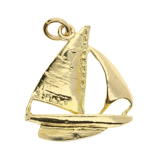 9ct Yellow Gold Yacht Charm - 2.9g