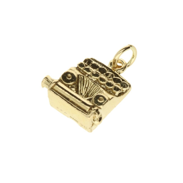 9ct Yellow Gold Typewriter Charm - 3.7g