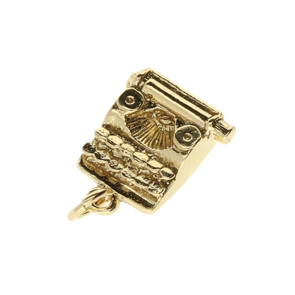9ct Yellow Gold Typewriter Charm - 3.7g