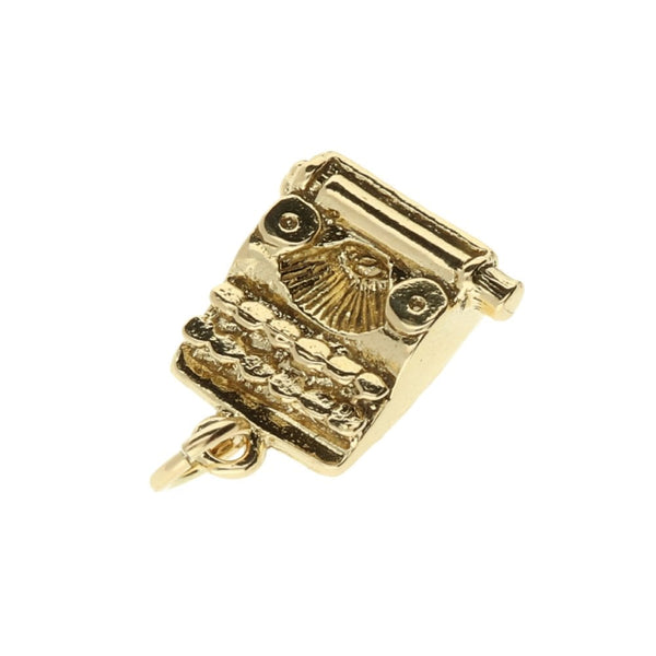 9ct Yellow Gold Typewriter Charm - 3.7g