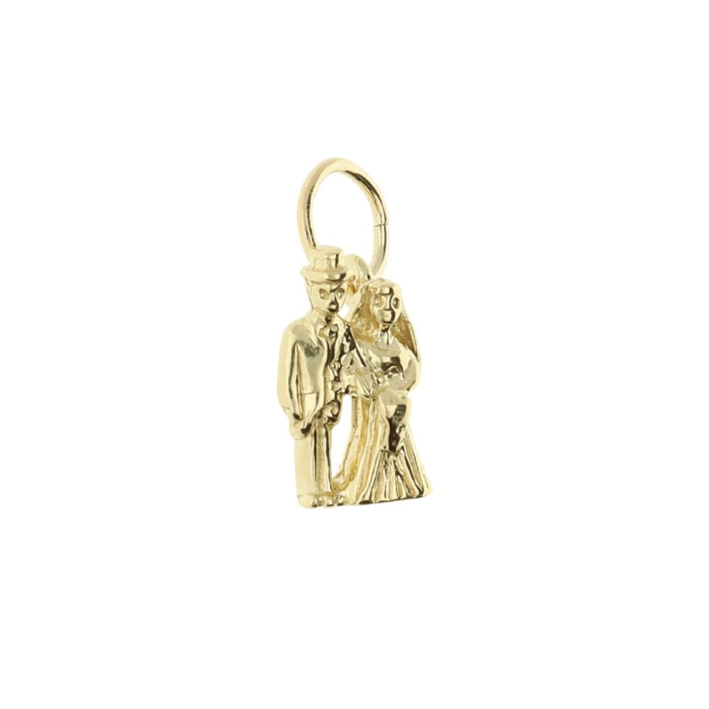 9ct Yellow Gold Bride & Groom Charm - 1.2g