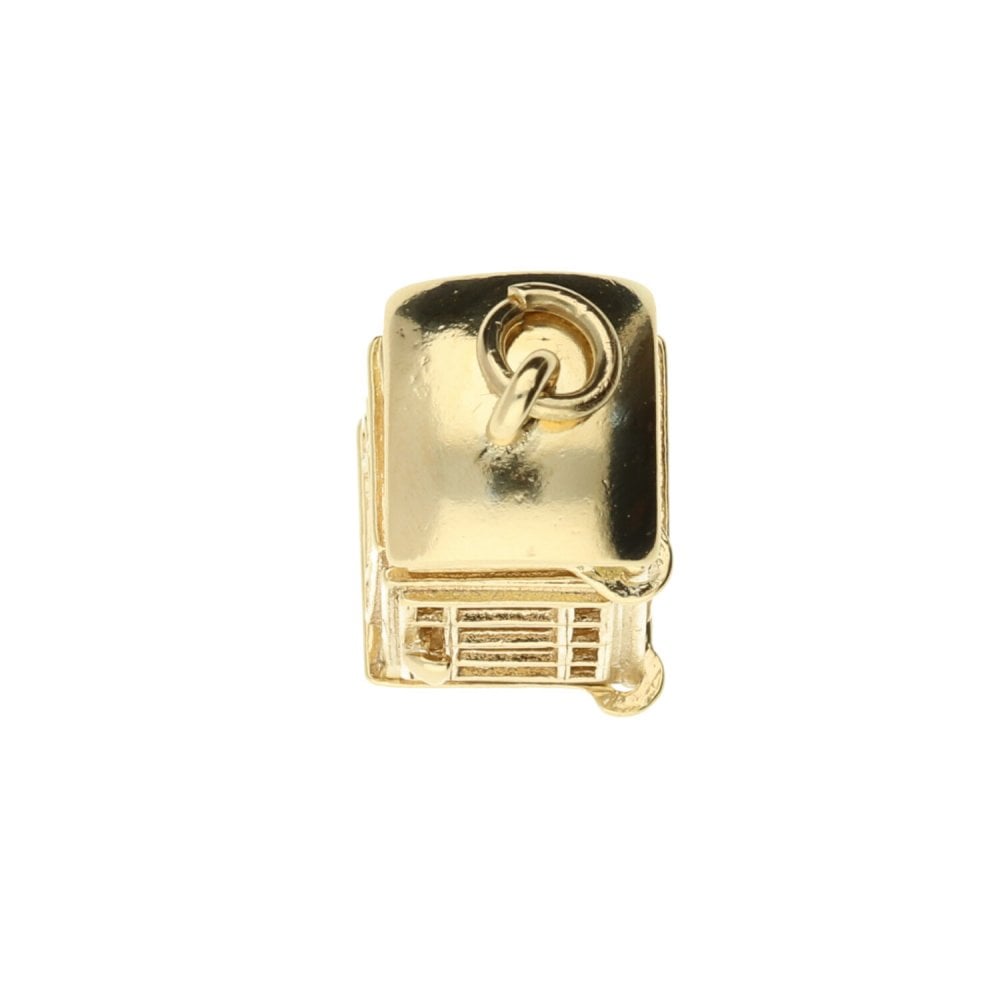9ct Yellow Gold Telephone Box Charm - 7.7g