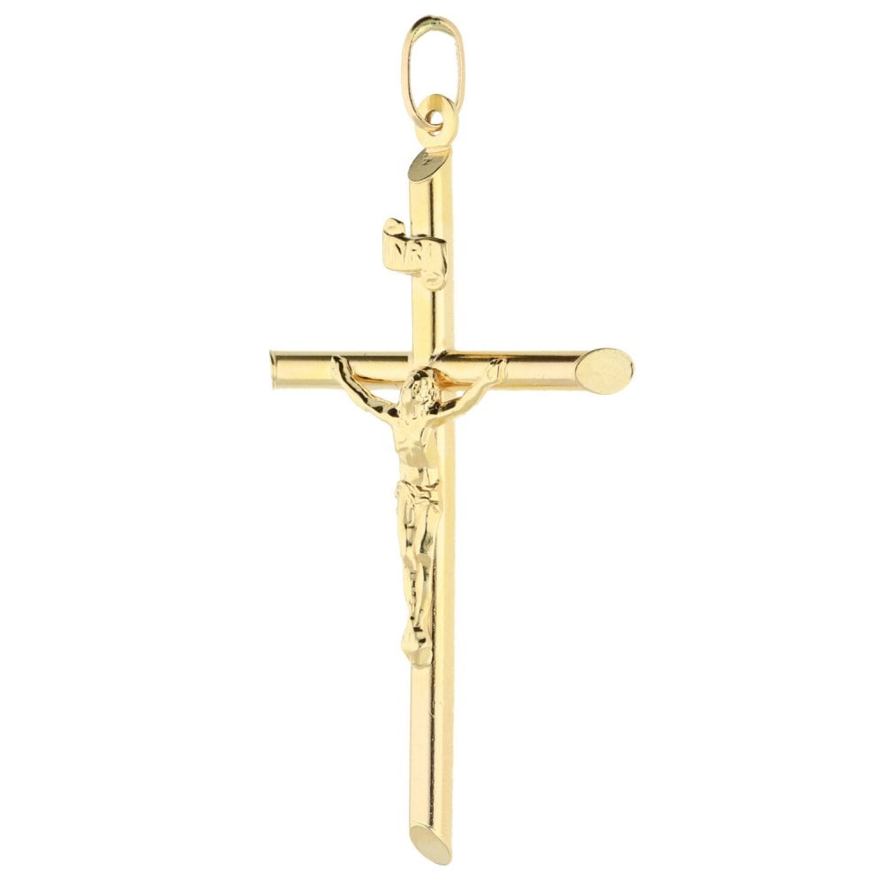 9ct Yellow Gold Hollow Crucifix - 2.3g
