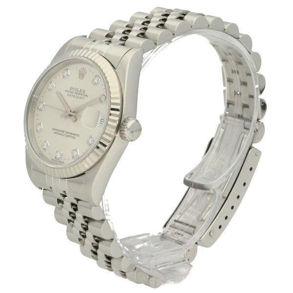 Datejust 68274 - 31mm Mid-Size - Silver Diamond Dial - 1996