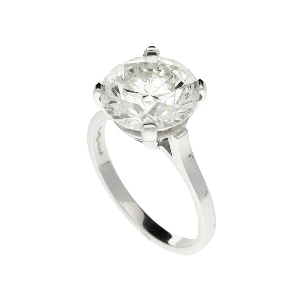 Ladies Platinum Diamond Engagement Ring - Size M½ - 5.02ct