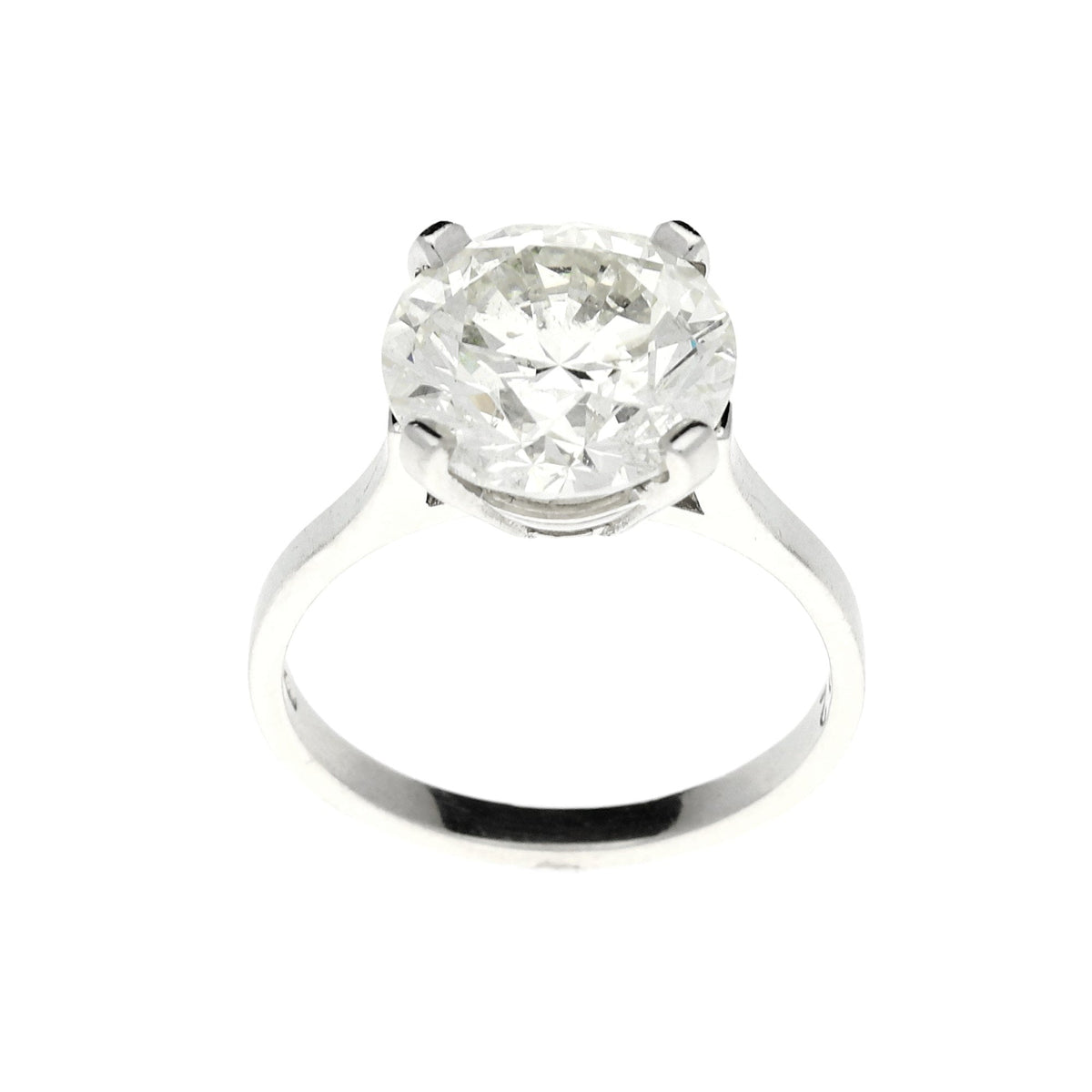 Ladies Platinum Diamond Engagement Ring - Size M½ - 5.02ct