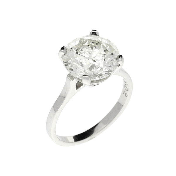 Ladies Platinum Diamond Engagement Ring - Size M½ - 5.02ct