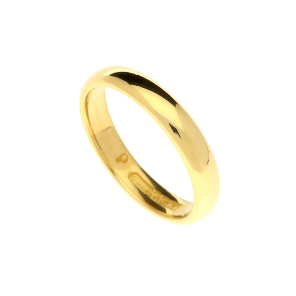 22ct Gold D-Shape Wedding Ring - 5.8g