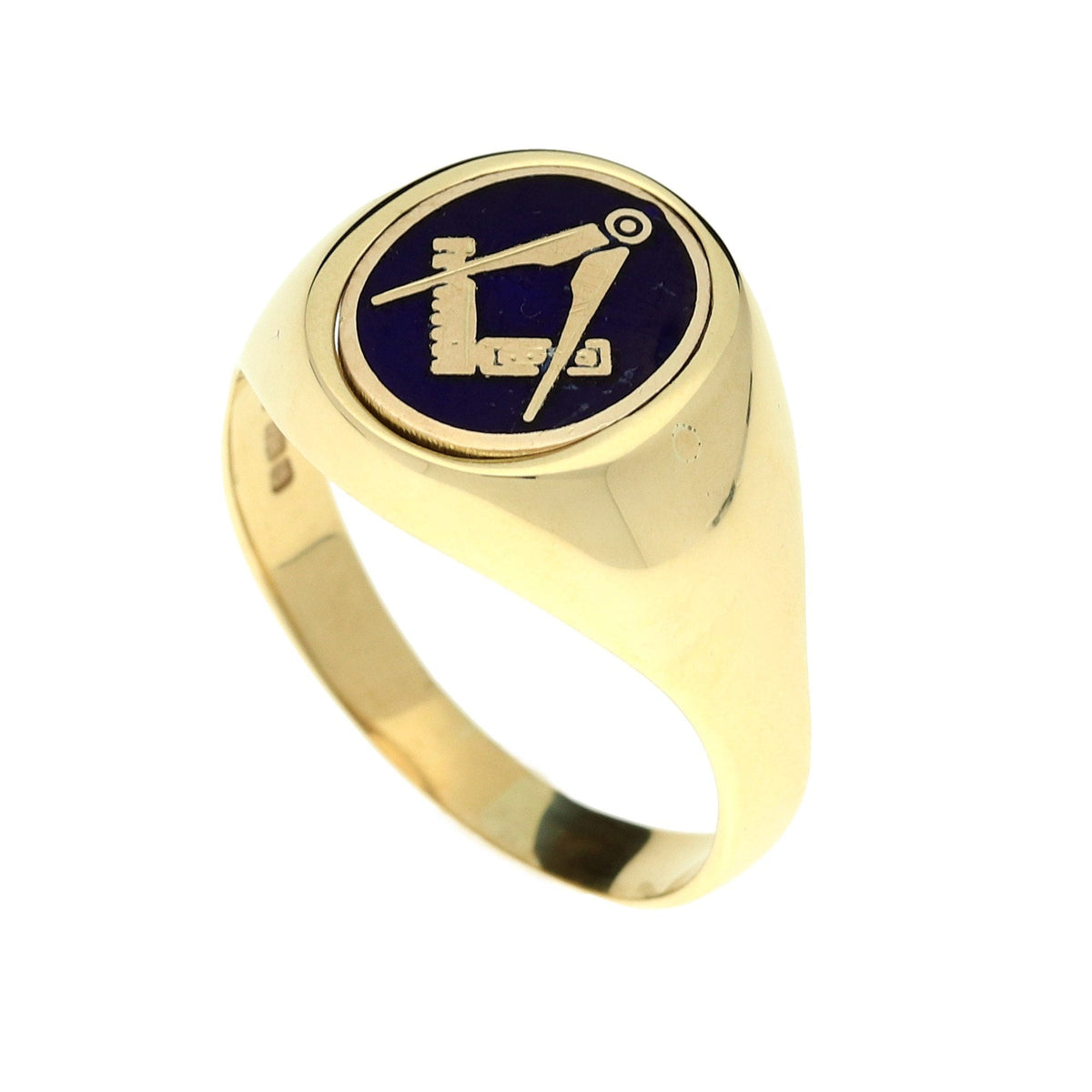9ct Yellow Gold Masonic Reversible Ring - 7.2g